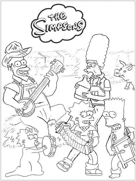 simpsons coloring pages pdf